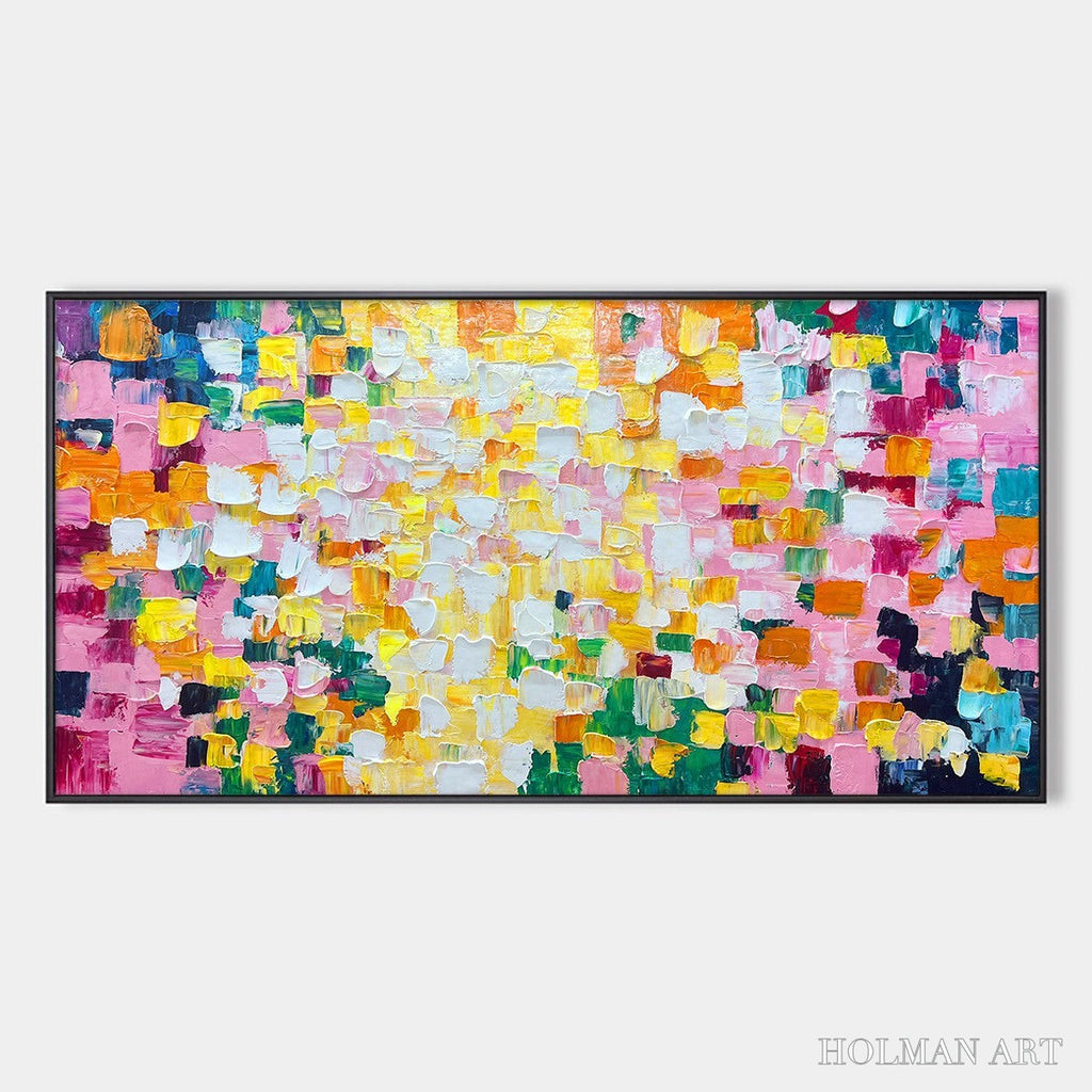 HOLMAN ART Confetti Dream – Colorful Abstract Impasto Oil Painting - image 1