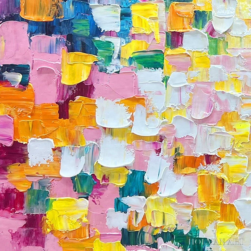 HOLMAN ART Confetti Dream – Colorful Abstract Impasto Oil Painting - image 3