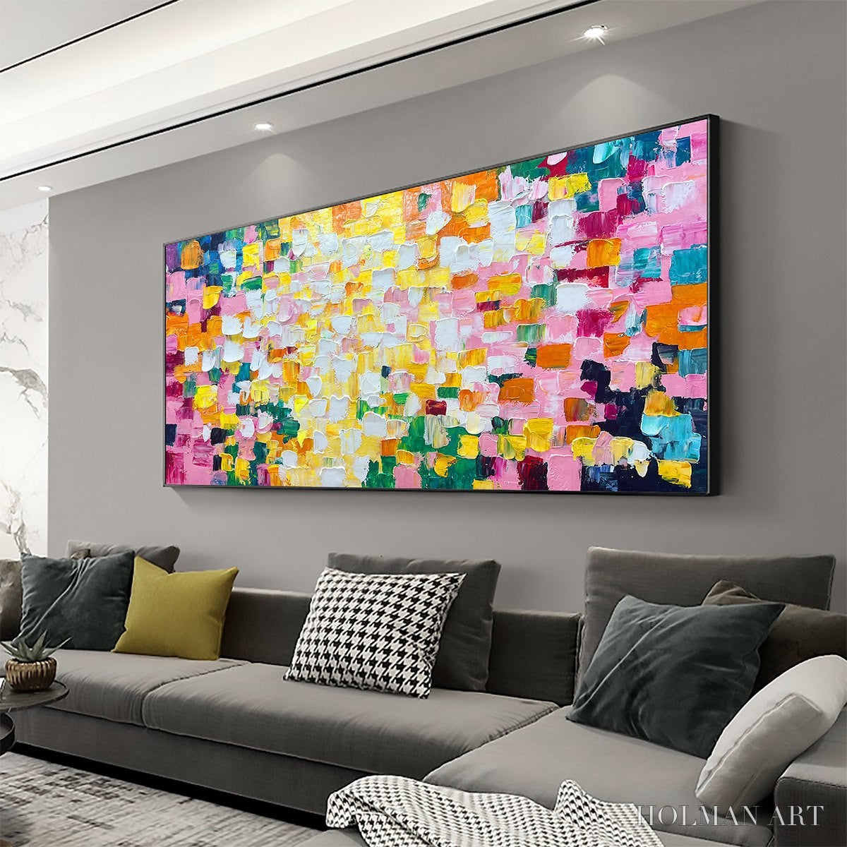 HOLMAN ART Confetti Dream – Colorful Abstract Impasto Oil Painting - image 4