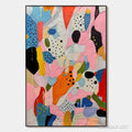 HOLMAN ART Confetti Dreams – Vertical Abstract Painting in Vibrant Pink and Multicolor - image 1