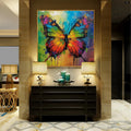 HOLMAN ART Iridescent Wings – Square Colorful Butterfly Oil Painting on Canvas - image 2