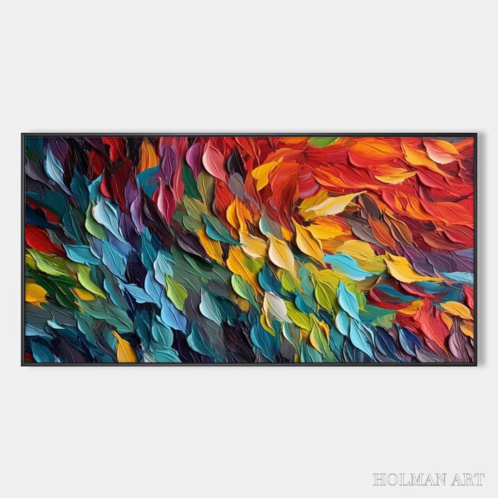 HOLMAN ART Chroma Whispers – Colorful Abstract Impasto Oil Painting on Canvas - image 1