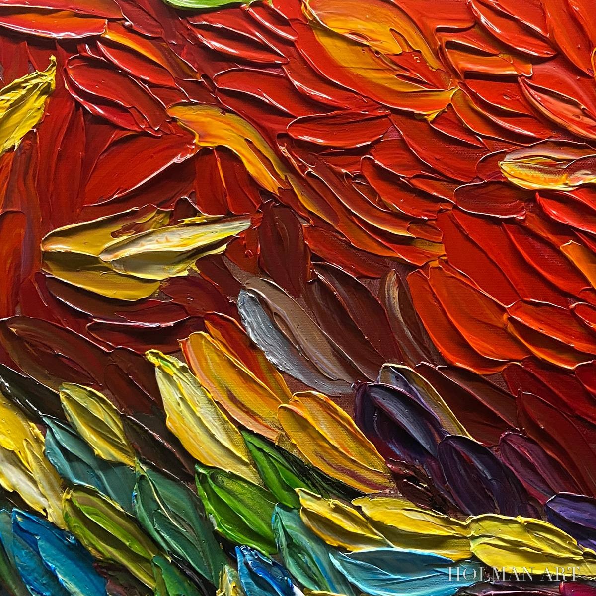 HOLMAN ART Chroma Whispers – Colorful Abstract Impasto Oil Painting on Canvas - image 5