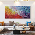 HOLMAN ART Chromatic Flow – Colorful Abstract Painting, Textured Impasto, Panoramic Canvas, Modern - image 2