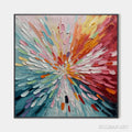 HOLMAN ART Colorful Abstract Burst Oil Painting - Modern Art - image 1