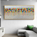 HOLMAN ART Colorfall – Vibrant Abstract Oil Painting on Silver Leaf - image 2