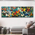 HOLMAN ART Butterfly Whirlwind Panoramic – Butterfly Painting, Panoramic , Colorful Impasto Decor - image 2