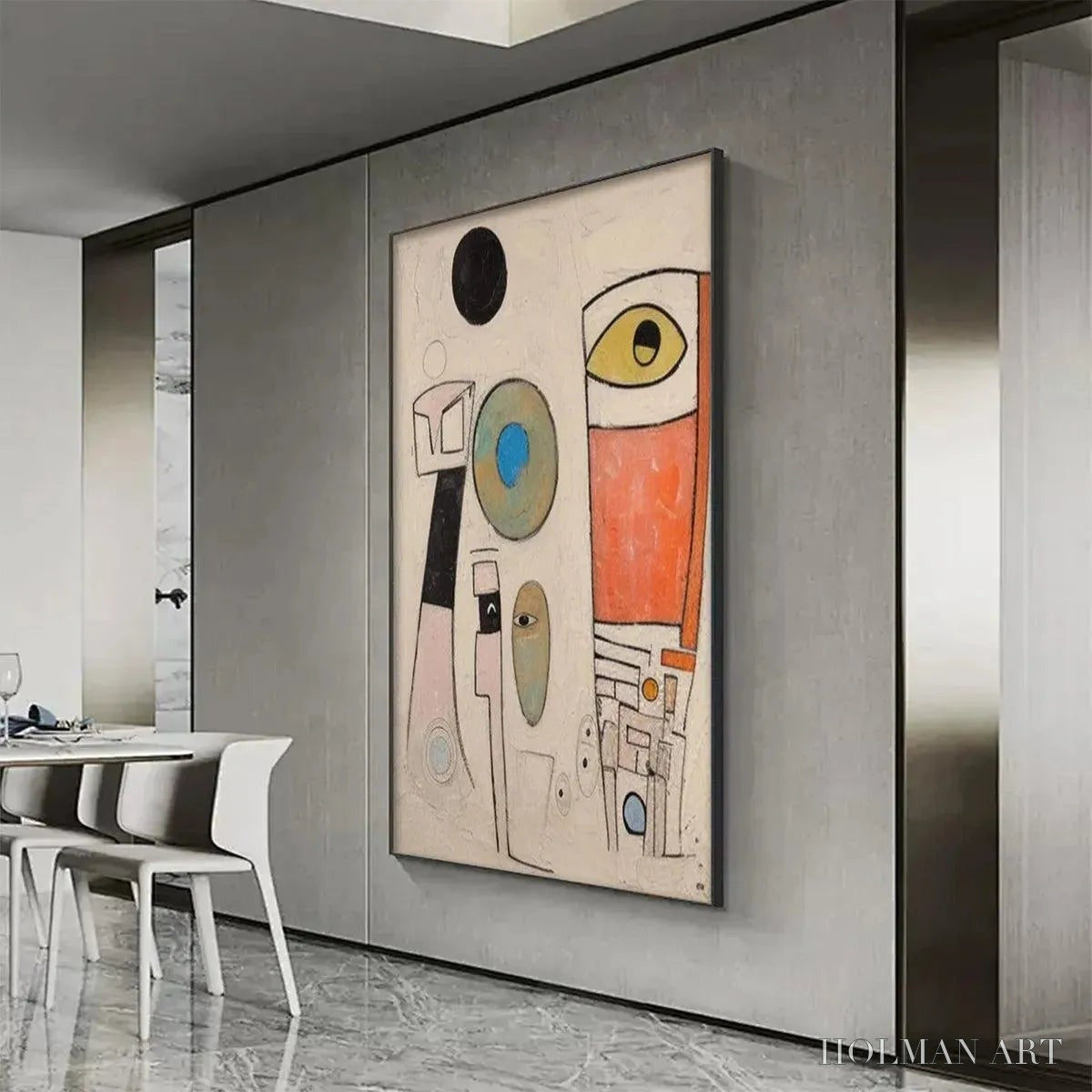 HOLMAN ART Whimsical Forms – Colorful Abstract Painting, Vertical - image 5