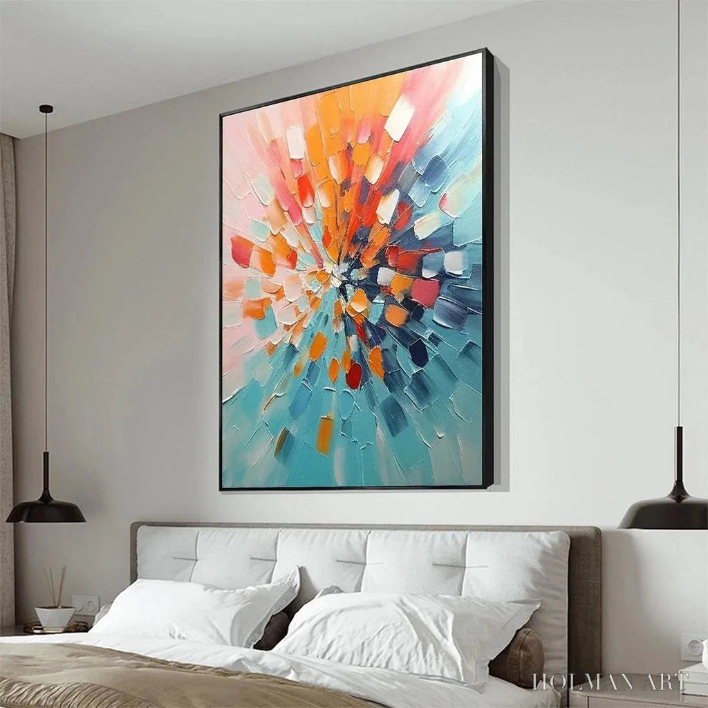 HOLMAN ART Radiant Burst – Textured Abstract Impasto Painting, Vertical - image 4