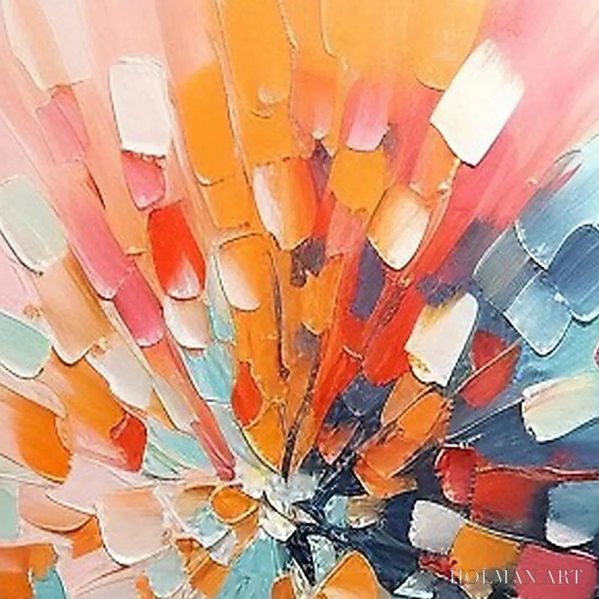 HOLMAN ART Radiant Burst – Textured Abstract Impasto Painting, Vertical - image 5