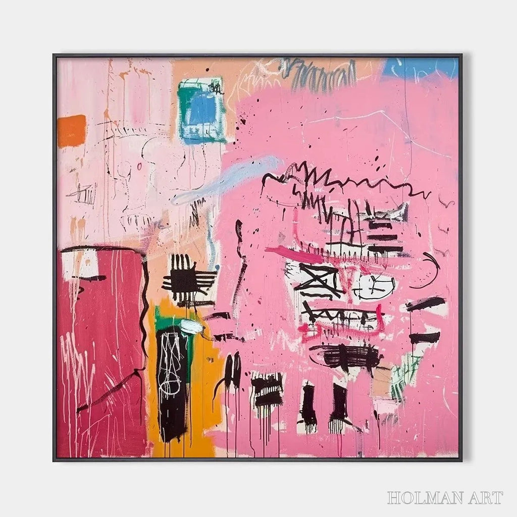 HOLMAN ART Pink Expression – Abstract Expressionist Painting, Pink - image 1