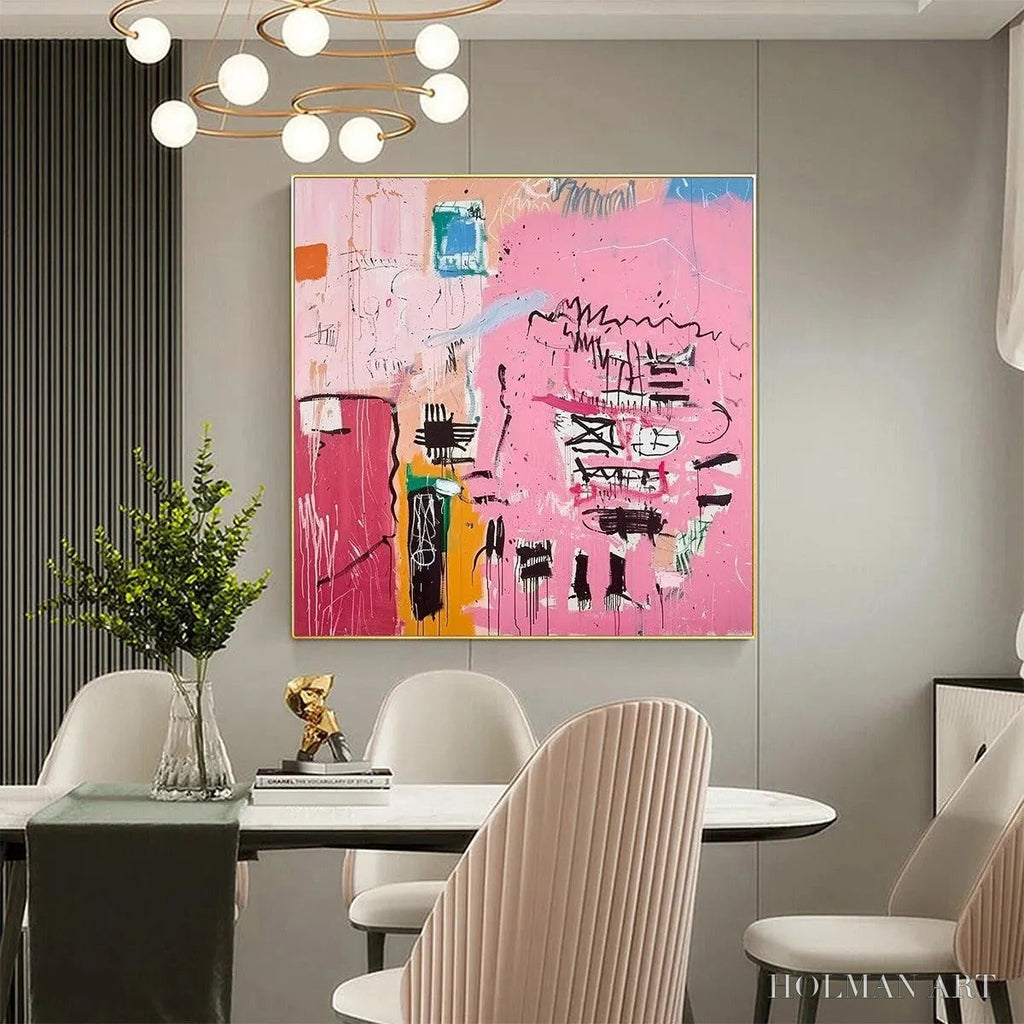 HOLMAN ART Pink Expression – Abstract Expressionist Painting, Pink - image 4