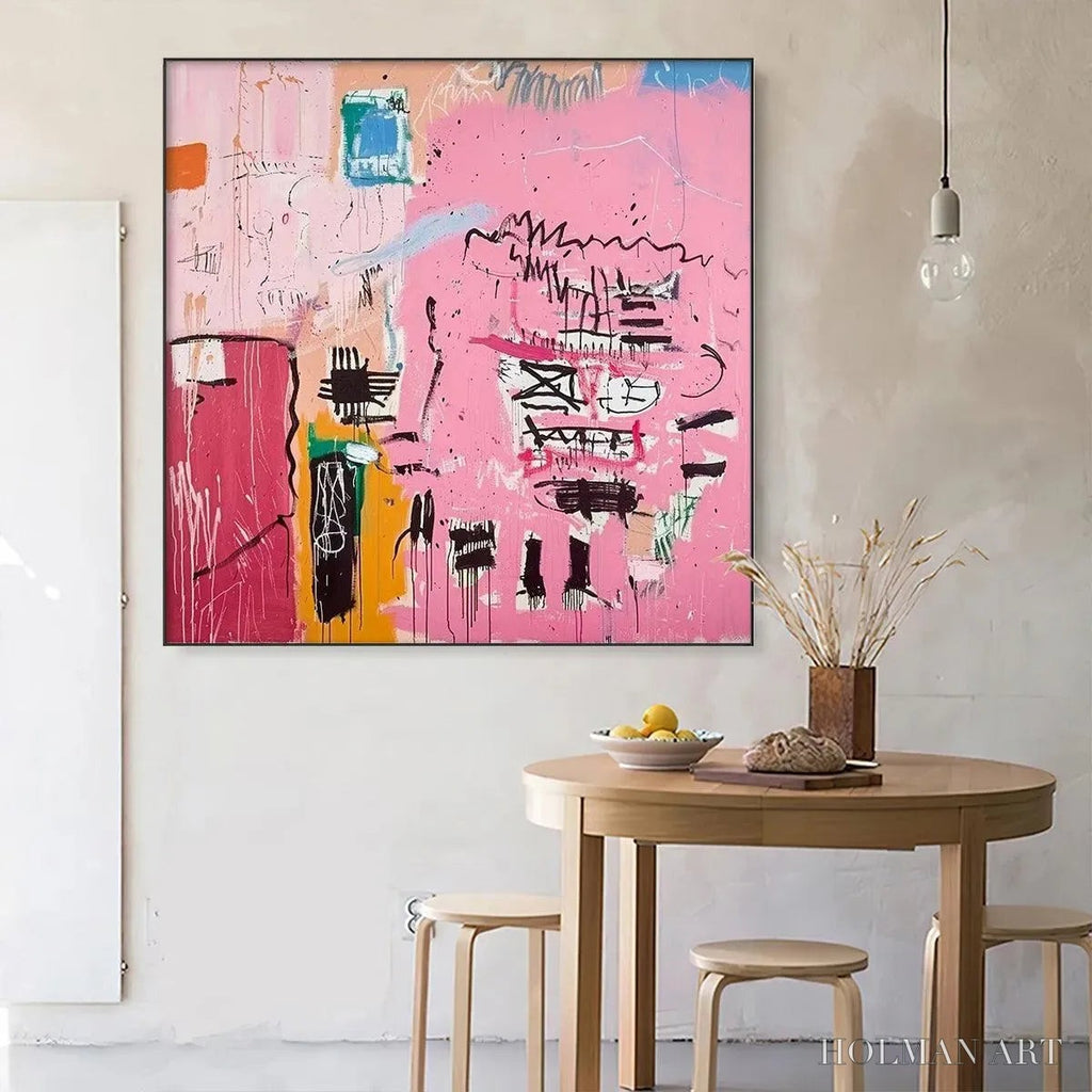 HOLMAN ART Pink Expression – Abstract Expressionist Painting, Pink - image 6