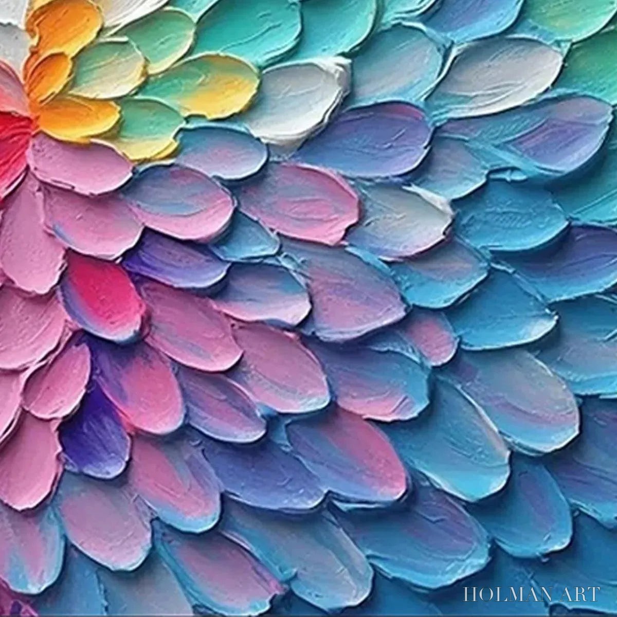 HOLMAN ART Rainbow Burst – Textured Abstract Painting in Rainbow Colors - image 3