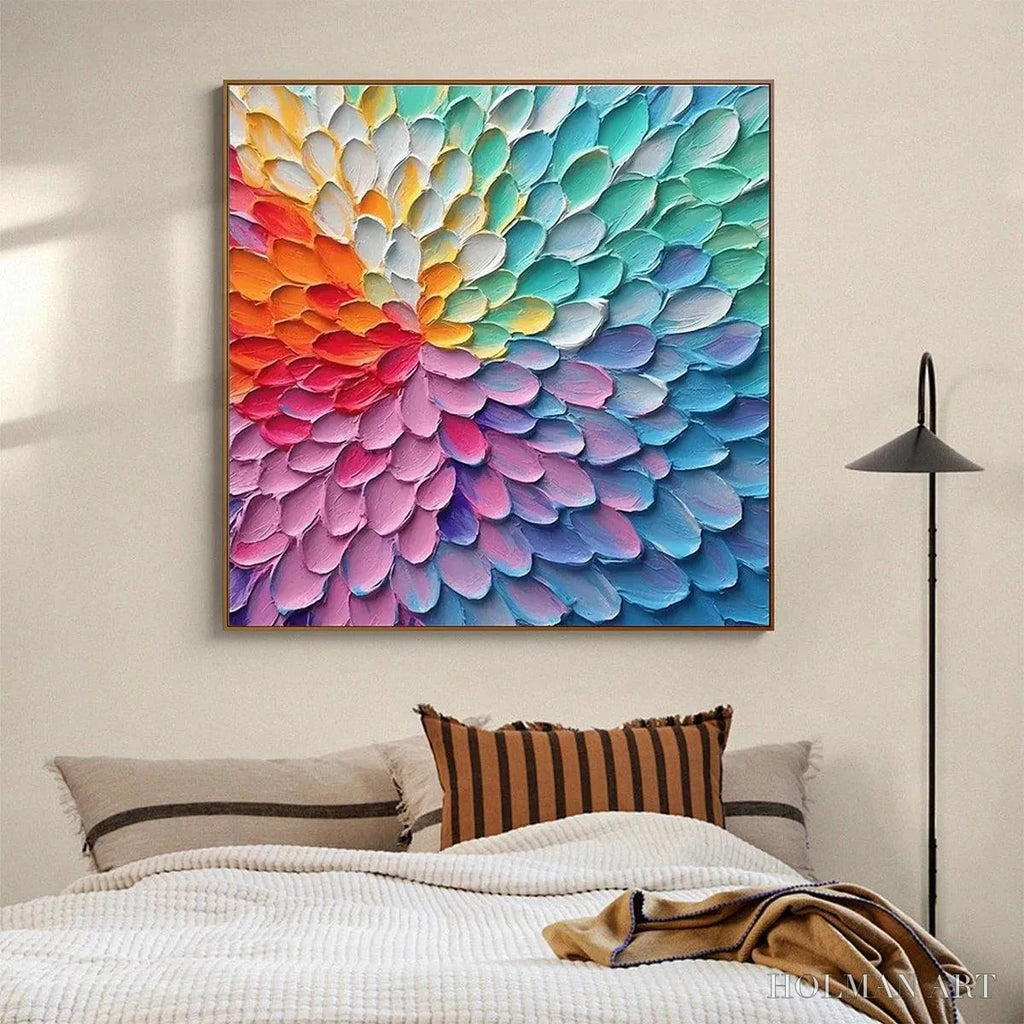 HOLMAN ART Rainbow Burst – Textured Abstract Painting in Rainbow Colors - image 6