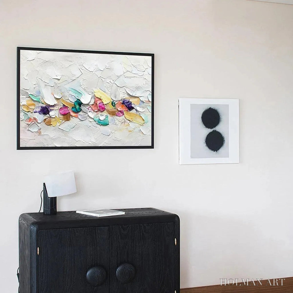 HOLMAN ART Confetti Dream – Textured Abstract Painting in Pastel Rainbow - image 6
