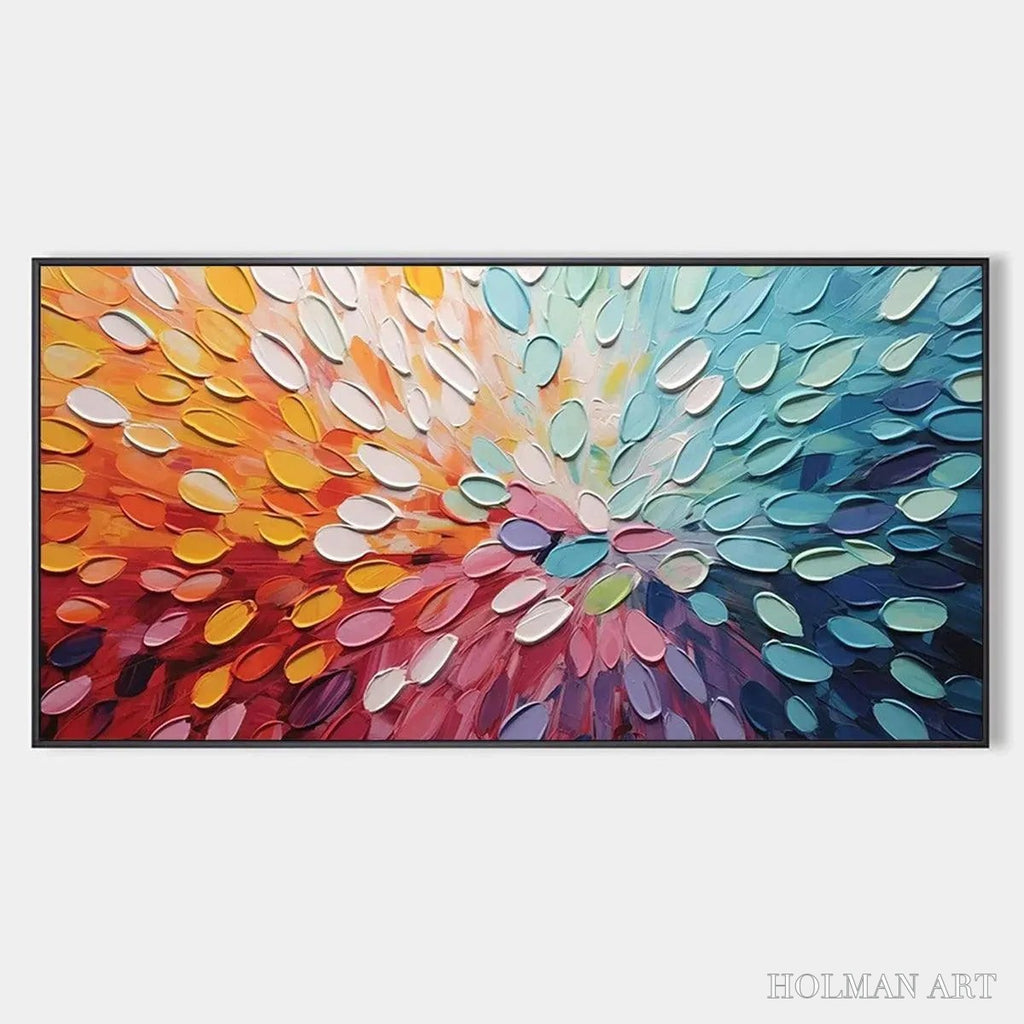 HOLMAN ART Rainbow Burst – Textured Abstract Painting in Rainbow Colors - image 1