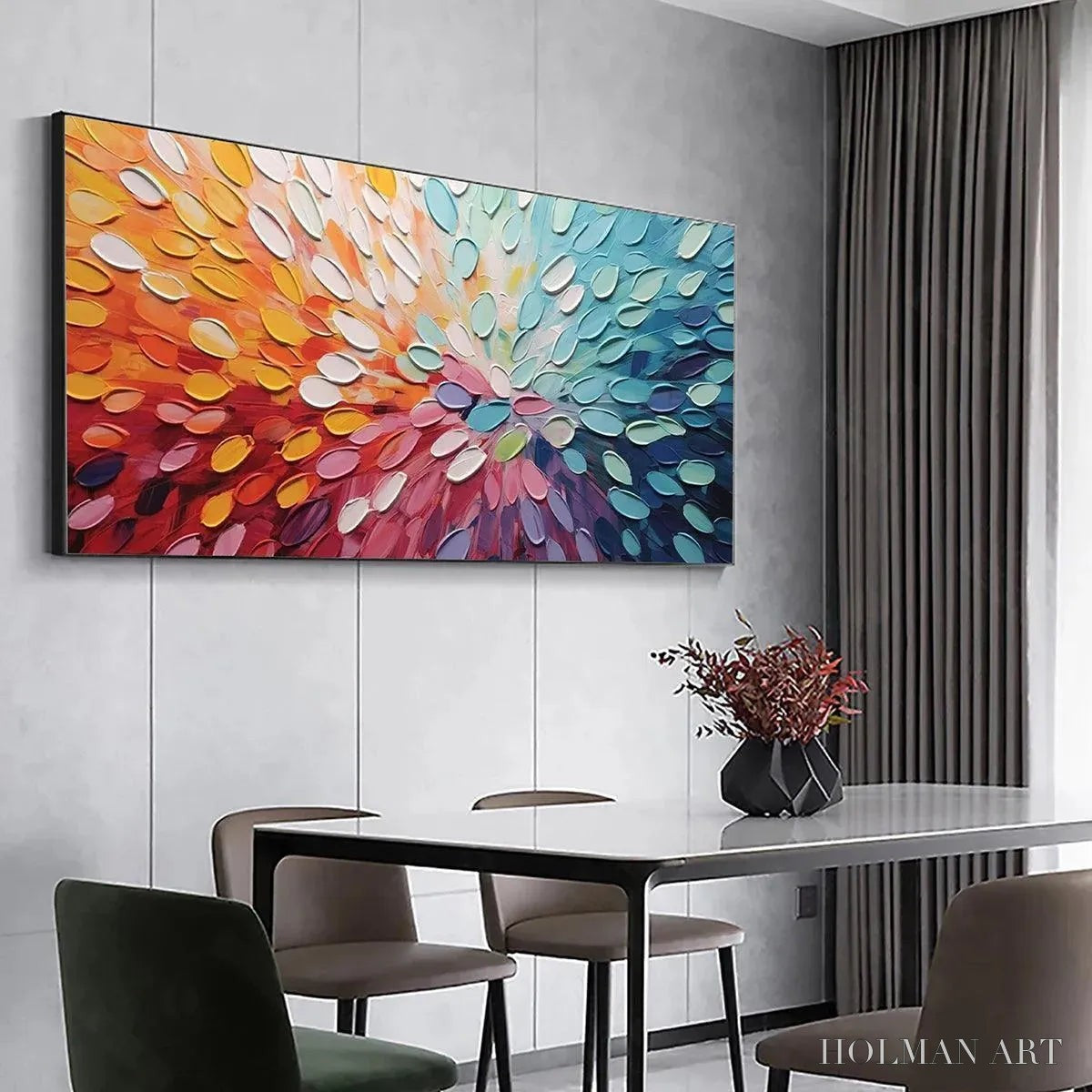 HOLMAN ART Rainbow Burst – Textured Abstract Painting in Rainbow Colors - image 6