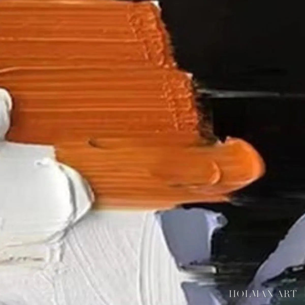 HOLMAN ART Orange Burst – Textured Abstract Painting in Orange, White, and Black - image 3
