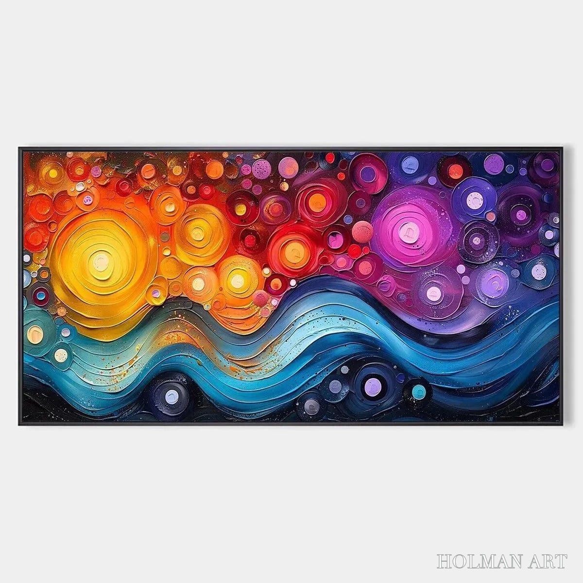 HOLMAN ART Cosmic Whirl – Colorful Abstract Swirl Painting - image 1