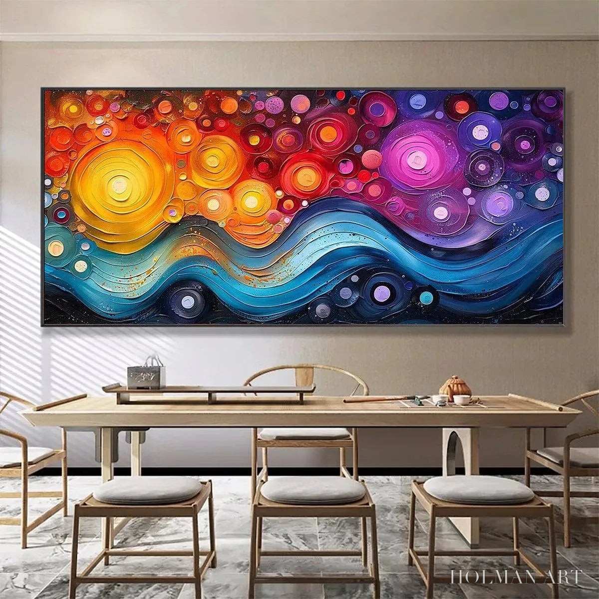 HOLMAN ART Cosmic Whirl – Colorful Abstract Swirl Painting - image 2