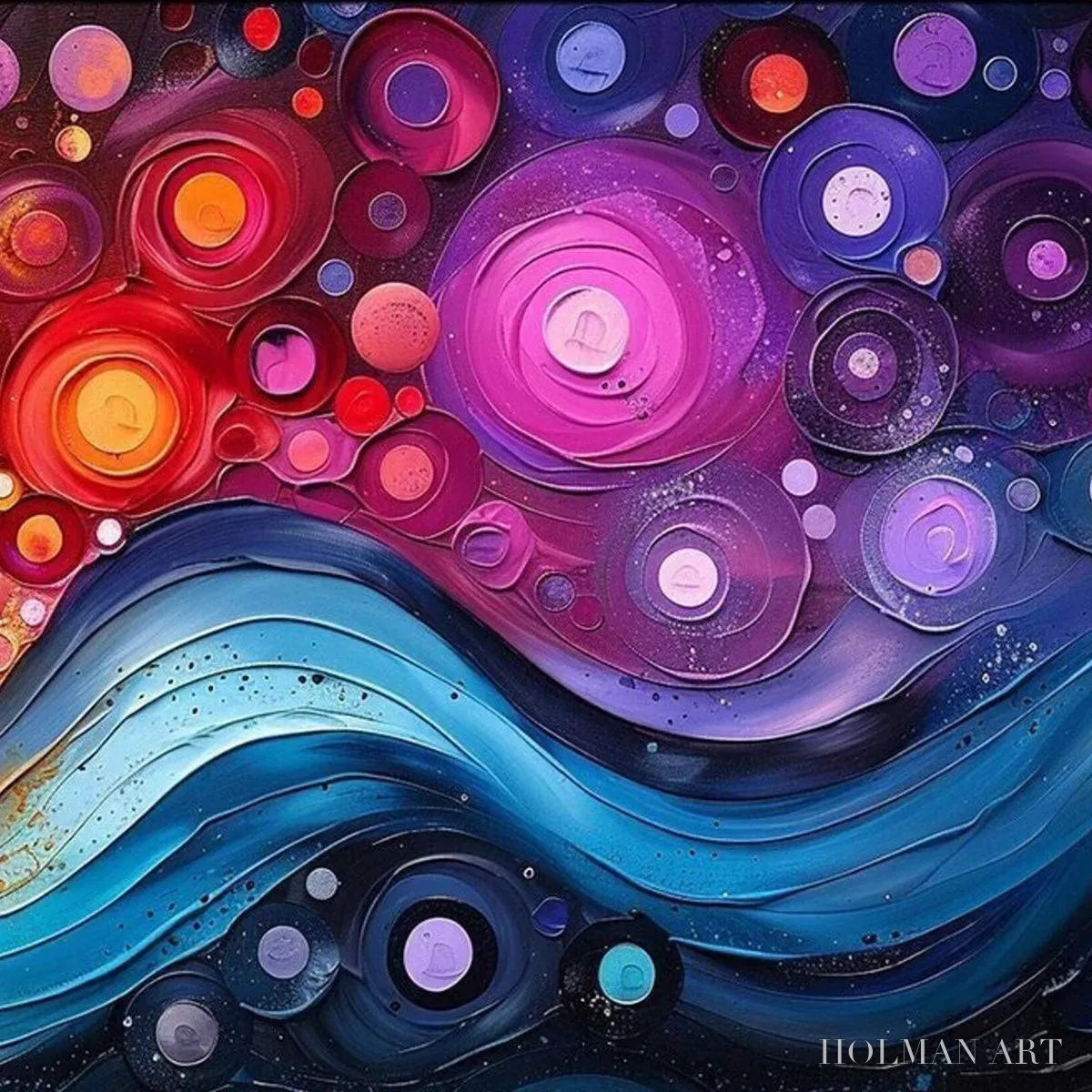 HOLMAN ART Cosmic Whirl – Colorful Abstract Swirl Painting - image 3
