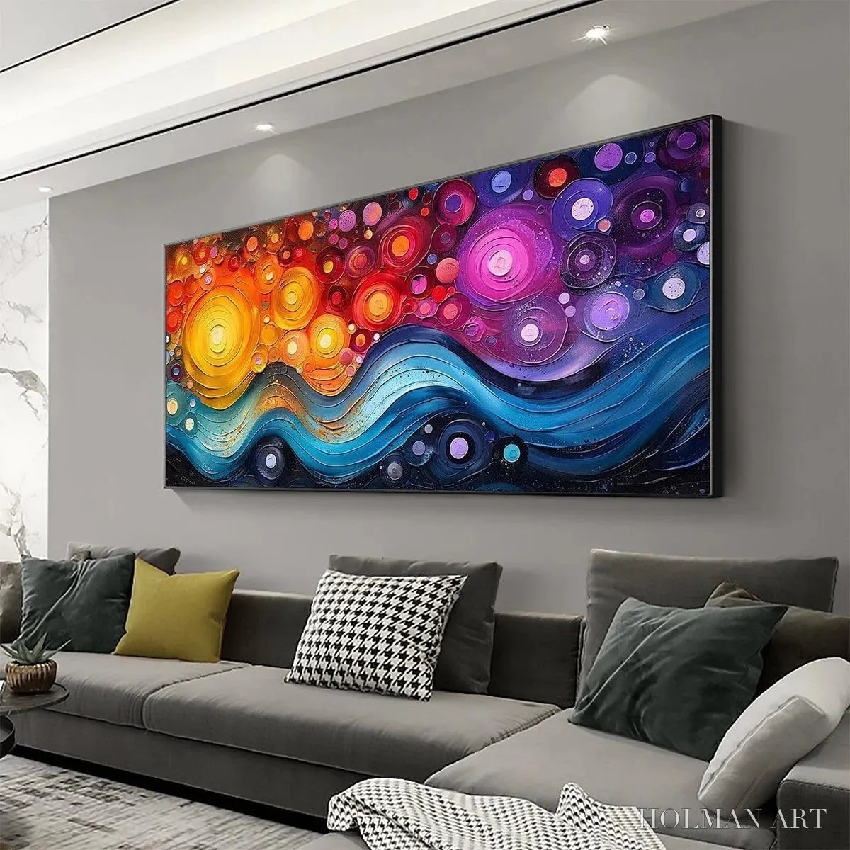 HOLMAN ART Cosmic Whirl – Colorful Abstract Swirl Painting - image 4