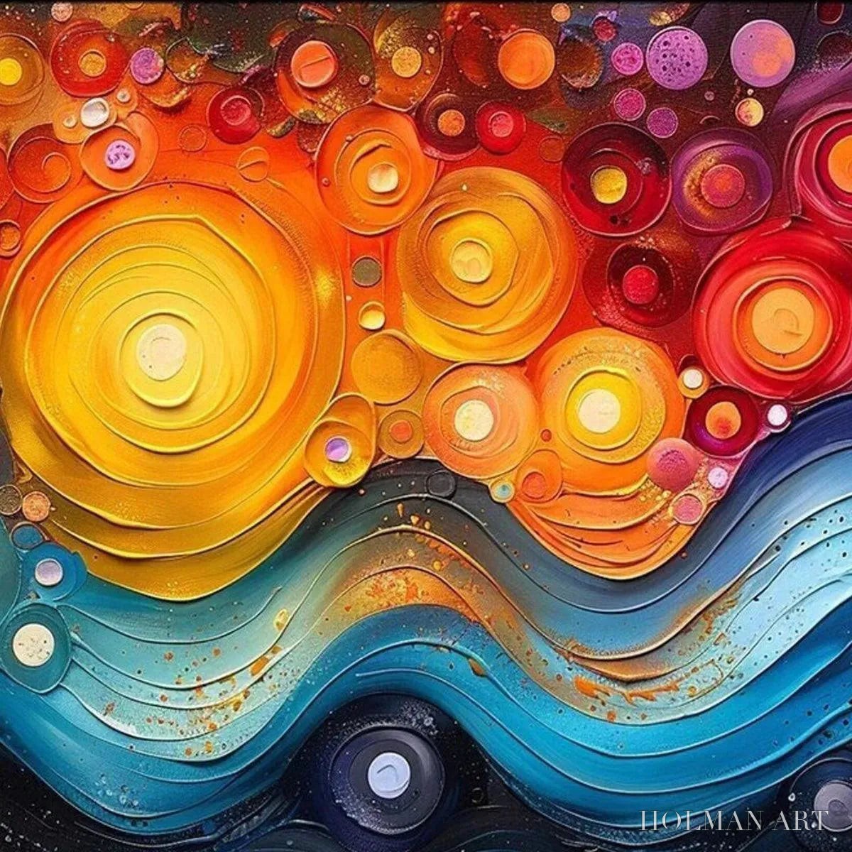 HOLMAN ART Cosmic Whirl – Colorful Abstract Swirl Painting - image 5