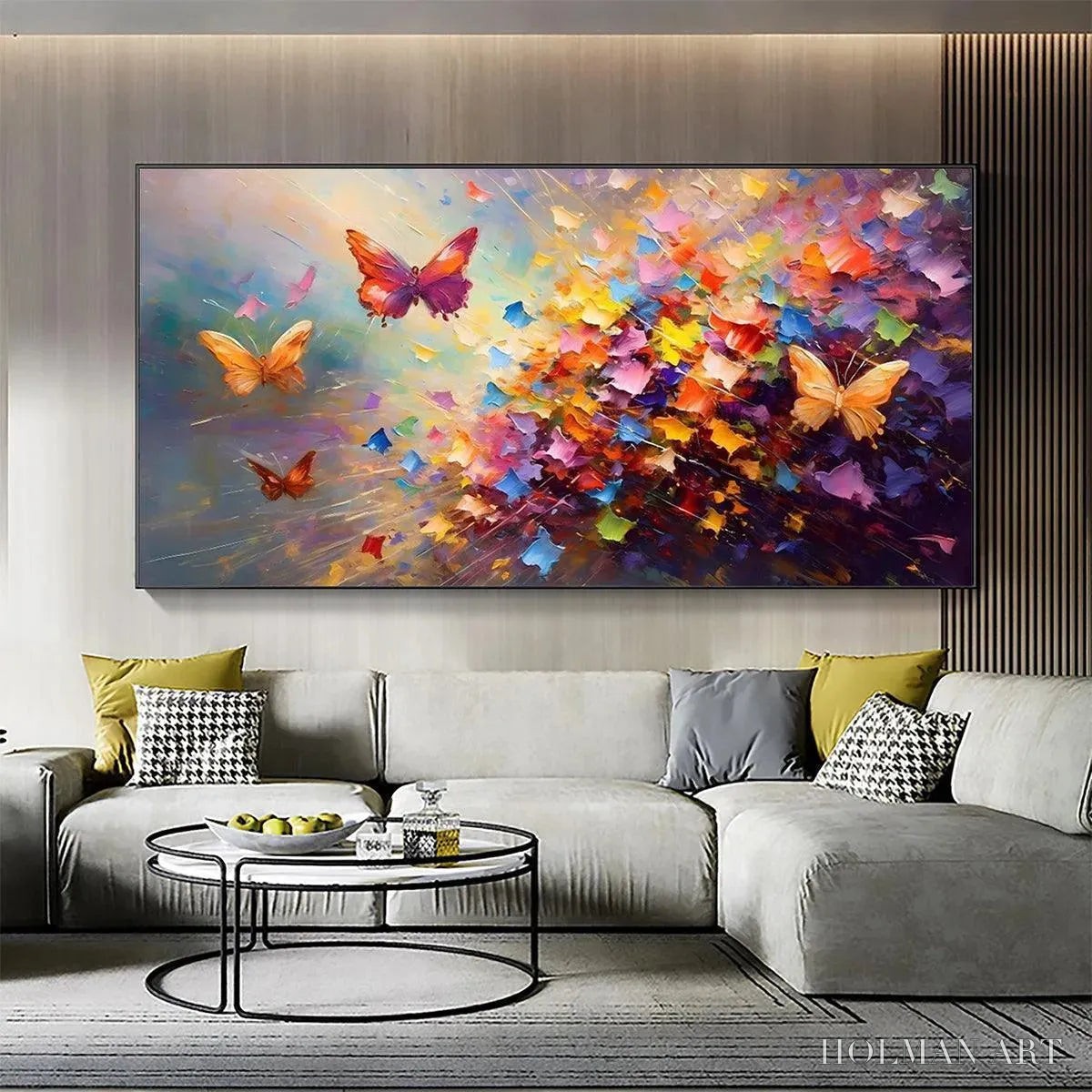 HOLMAN ART Butterfly Flight – Colorful Butterfly Painting on Canvas - image 2