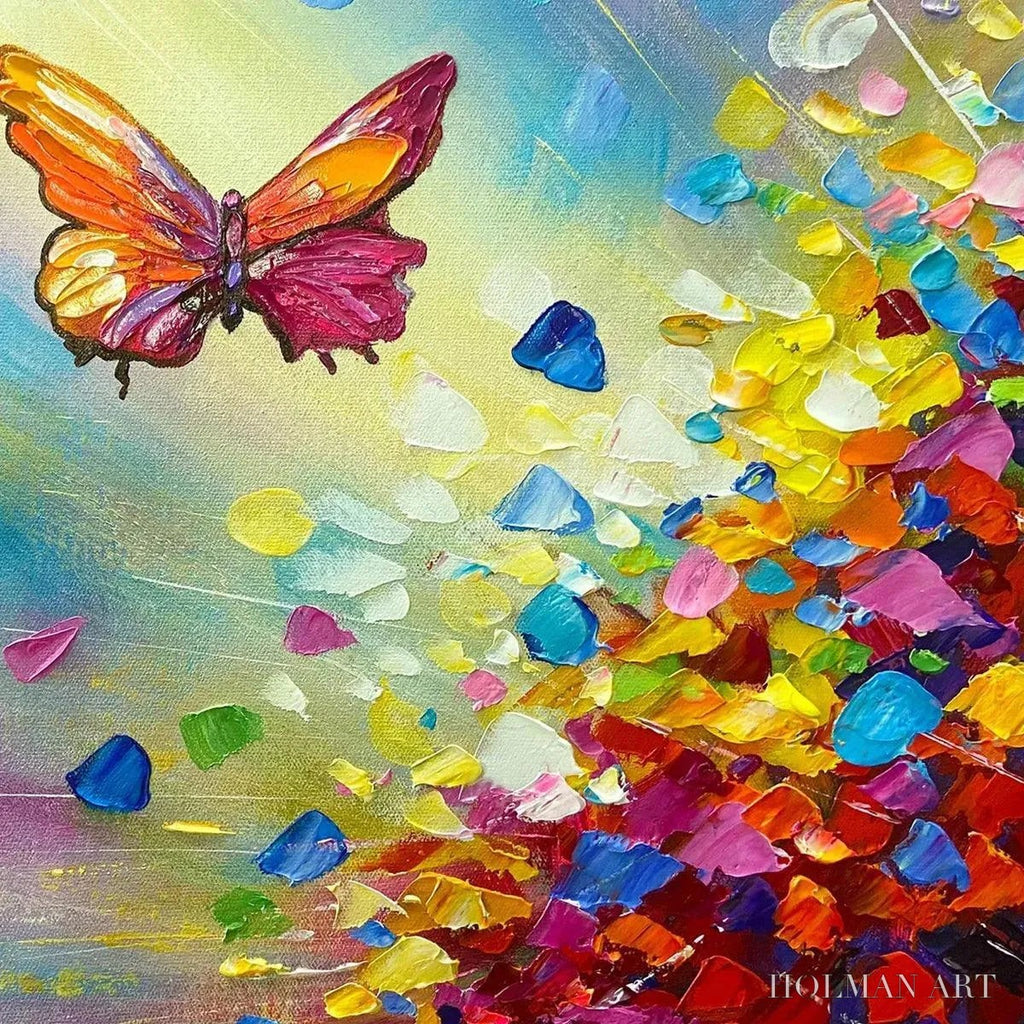 HOLMAN ART Butterfly Flight – Colorful Butterfly Painting on Canvas - image 5