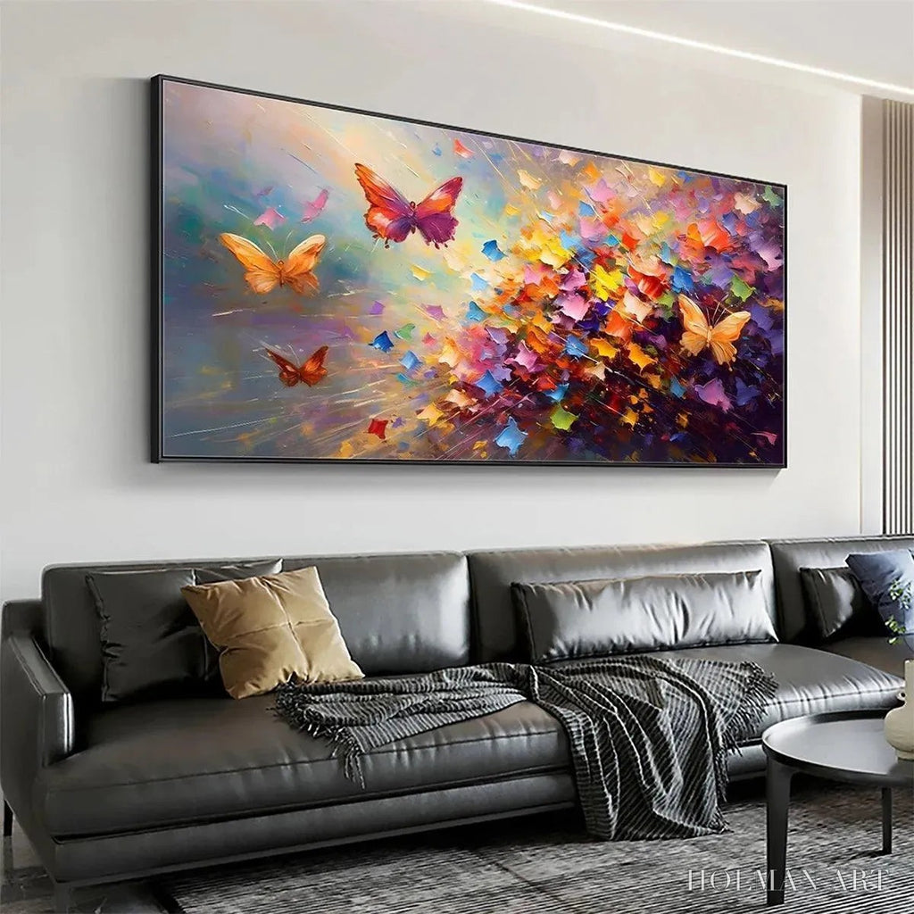 HOLMAN ART Butterfly Flight – Colorful Butterfly Painting on Canvas - image 6