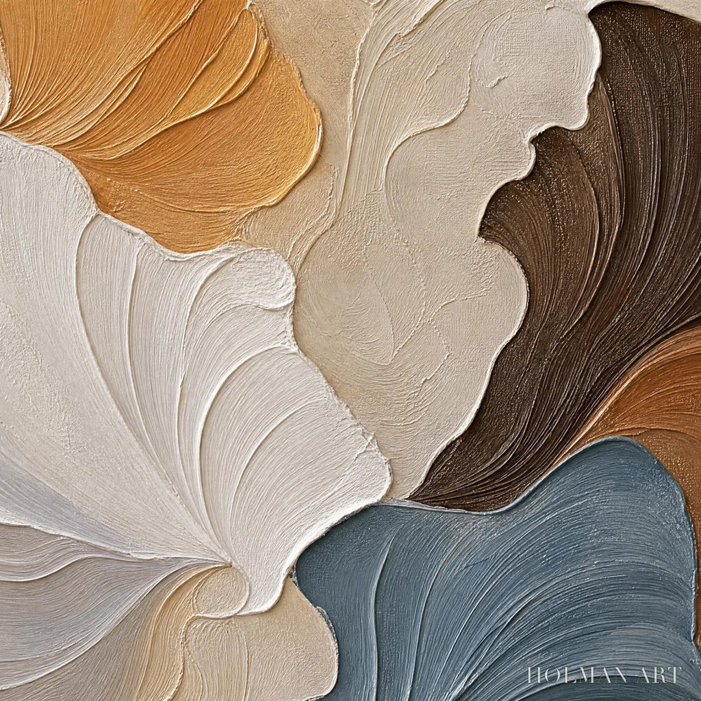HOLMAN ART Layered Earth – Layered Neutral Organic Abstract - image 3