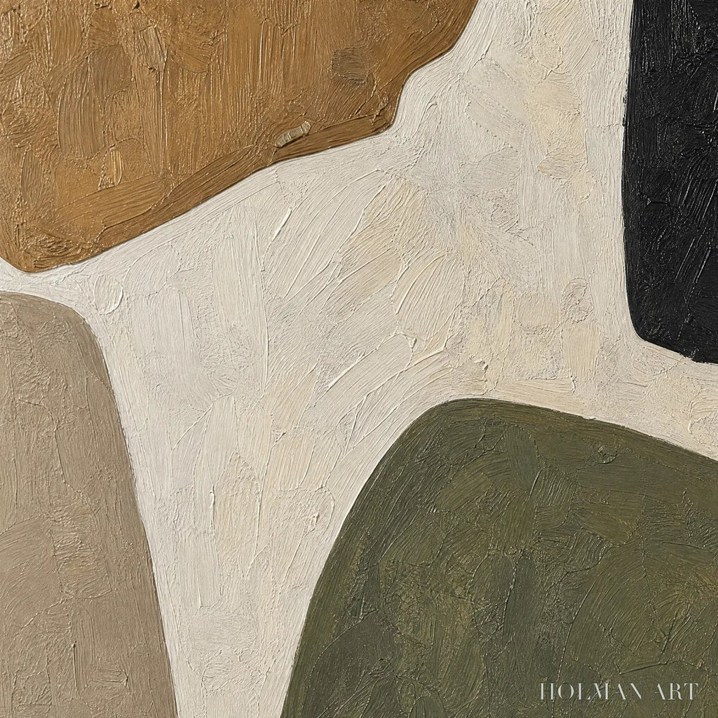 HOLMAN ART Earthbound Forms – Organic Neutral Shape Abstract - image 3