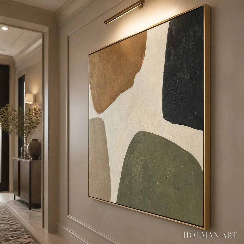 HOLMAN ART Earthbound Forms – Organic Neutral Shape Abstract - image 4