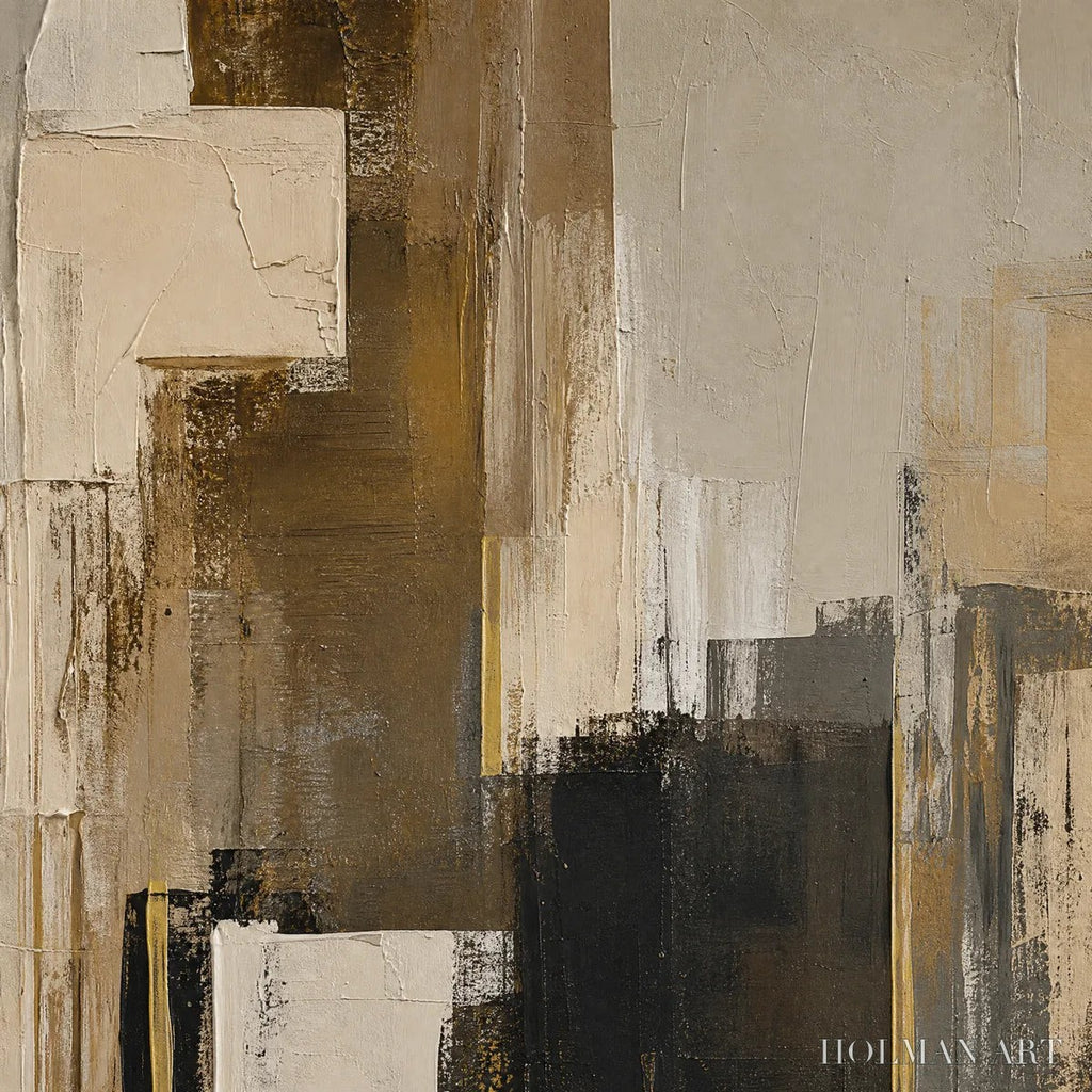 HOLMAN ART Shadow Gold – Neutral Black Gold Abstract - image 3