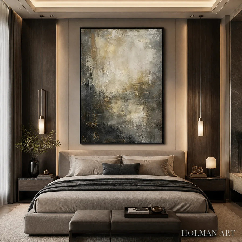 HOLMAN ART Night Aurelia – Moody Gold Black Abstract - image 5