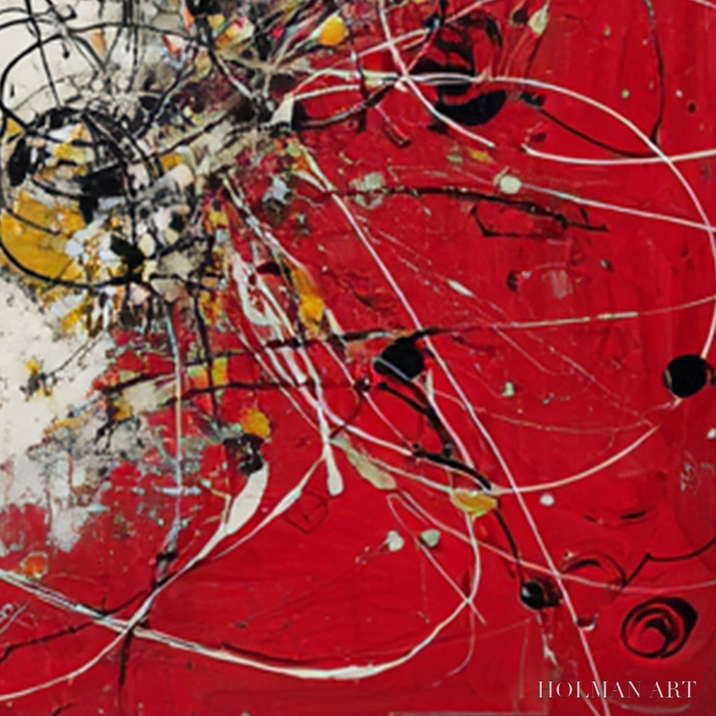 HOLMAN ART Ignition – Bold Red and Black Abstract Expressionist - image 3