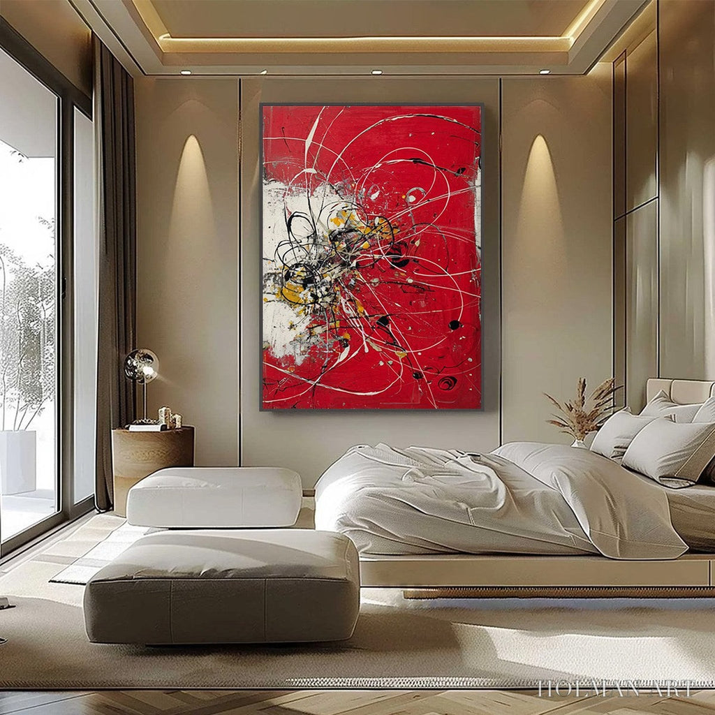 HOLMAN ART Ignition – Bold Red and Black Abstract Expressionist - image 6