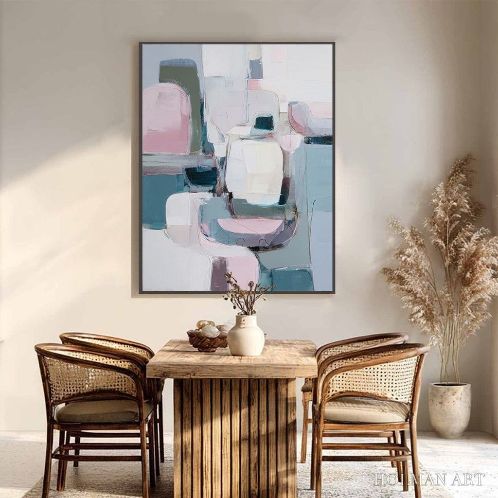 HOLMAN ART Morning Blush – Soft Contemporary Abstract Block Painting - image 2