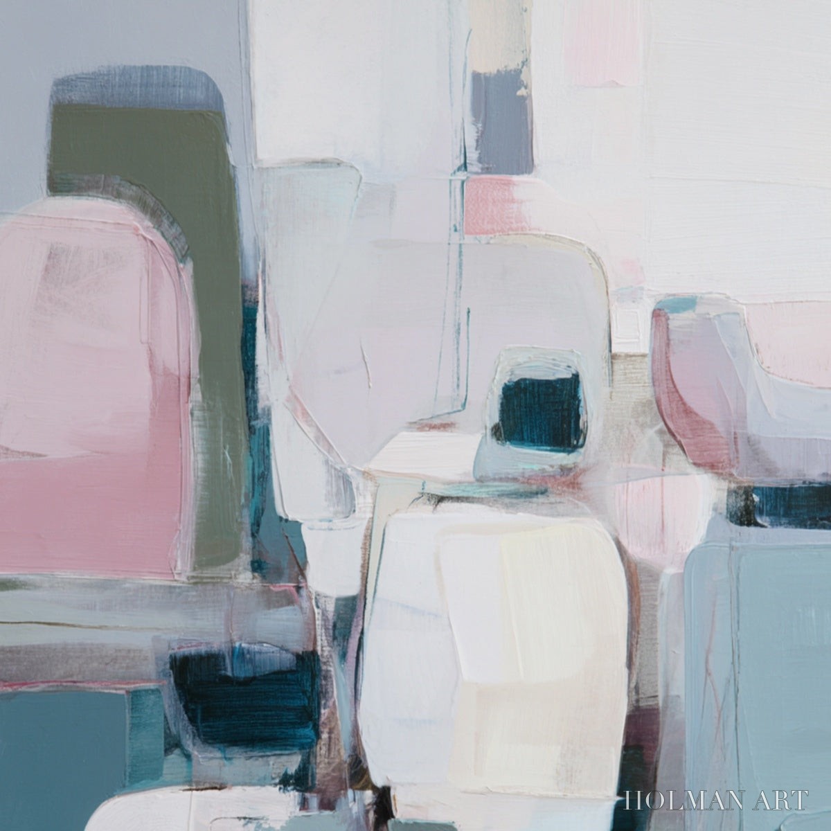 HOLMAN ART Morning Blush – Soft Contemporary Abstract Block Painting - image 5
