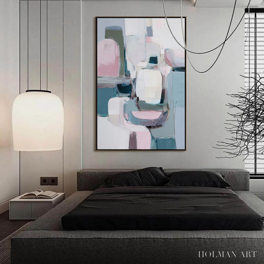 HOLMAN ART Morning Blush – Soft Contemporary Abstract Block Painting - image 6
