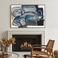 HOLMAN ART Azure Depths – Abstract Blue and Gold Oil Painting - image 2