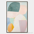 HOLMAN ART Pastel Harmony – Soft Abstract Color Block Oil Painting - image 1