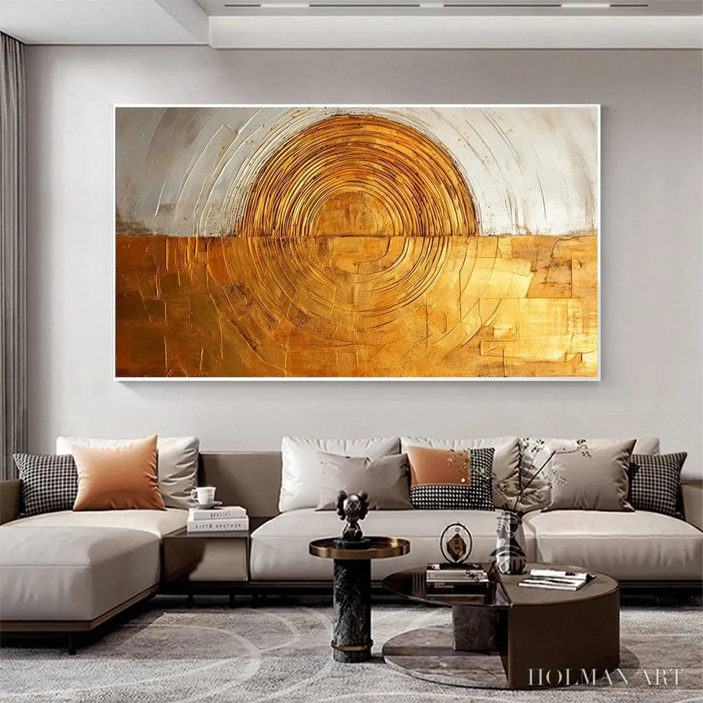 HOLMAN ART Golden Era – Panoramic Abstract Oil Painting with Gold and Silver - image 6