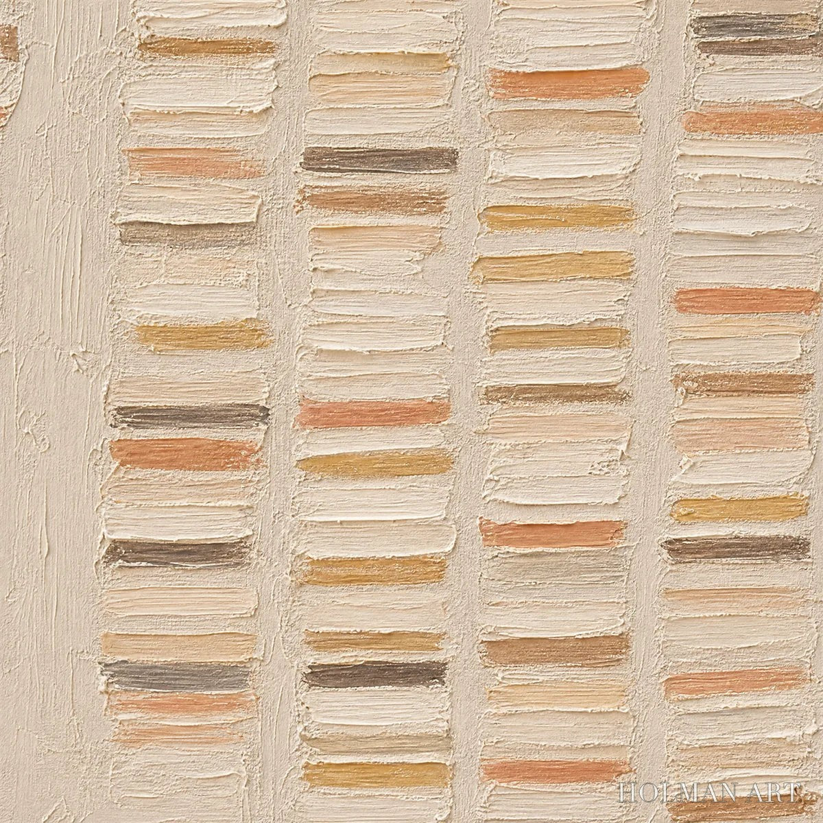 HOLMAN ART Warm Stone Geometry – Warm Beige Geometric Texture Painting - image 3