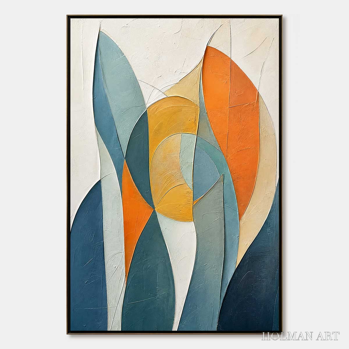 HOLMAN ART Solstice – Textured Geometric Abstract Oil Painting - image 1