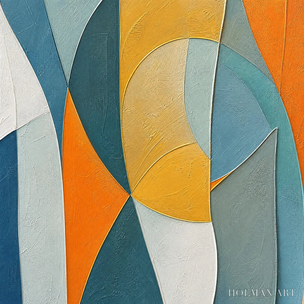 HOLMAN ART Solstice – Textured Geometric Abstract Oil Painting - image 3