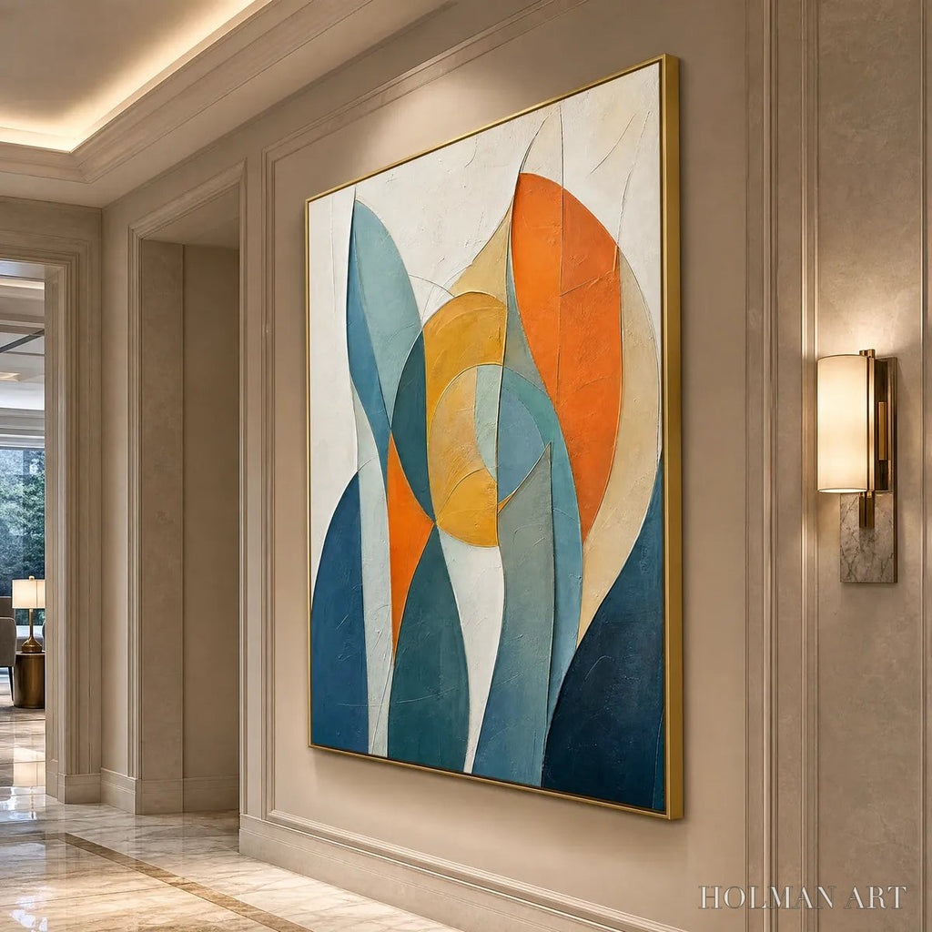 HOLMAN ART Solstice – Textured Geometric Abstract Oil Painting - image 5