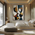 HOLMAN ART Convergence – Large Textured Geometric Abstract Oil Painting - image 2