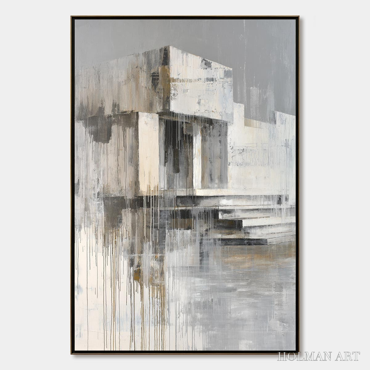 HOLMAN ART Sanctuary – Abstract Architectural Painting - image 1